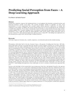 Predicting Social Perception from Faces: A Deep Learning Approach