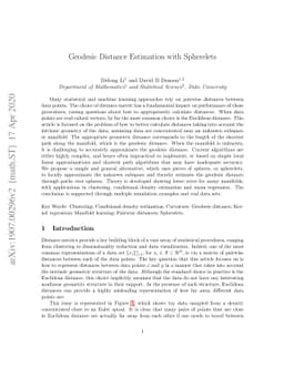 Geodesic Distance Estimation with Spherelets