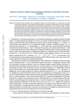 Random Forests for Adaptive Nearest Neighbor Estimation of
  Information-Theoretic Quantities