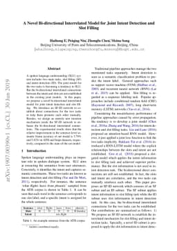 A Novel Bi-directional Interrelated Model for Joint Intent Detection and
  Slot Filling