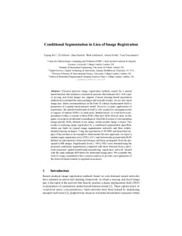 Conditional Segmentation in Lieu of Image Registration