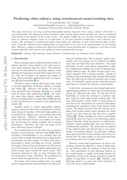 Predicting video saliency using crowdsourced mouse-tracking data