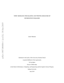 Topic Modeling the Reading and Writing Behavior of Information Foragers