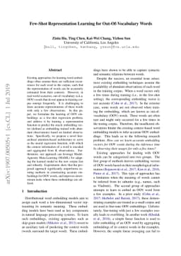Few-Shot Representation Learning for Out-Of-Vocabulary Words