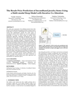 The Resale Price Prediction of Secondhand Jewelry Items Using a
  Multi-modal Deep Model with Iterative Co-Attention