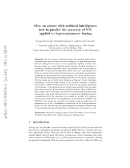 Mise en abyme with artificial intelligence: how to predict the accuracy
  of NN, applied to hyper-parameter tuning