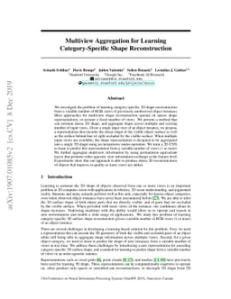 Multiview Aggregation for Learning Category-Specific Shape
  Reconstruction