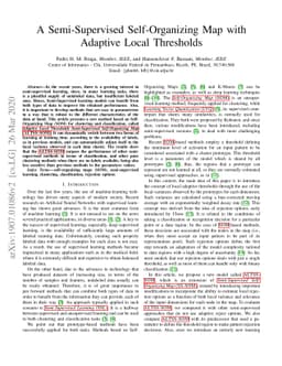 A Semi-Supervised Self-Organizing Map with Adaptive Local Thresholds