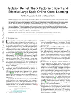 Isolation Kernel: The X Factor in Efficient and Effective Large Scale
  Online Kernel Learning