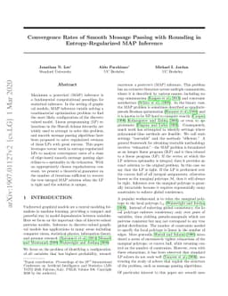 Convergence Rates of Smooth Message Passing with Rounding in
  Entropy-Regularized MAP Inference