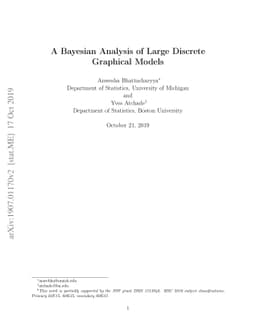 Bayesian Analysis of High-dimensional Discrete Graphical Models