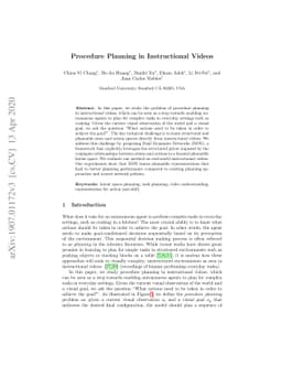 Procedure Planning in Instructional Videos