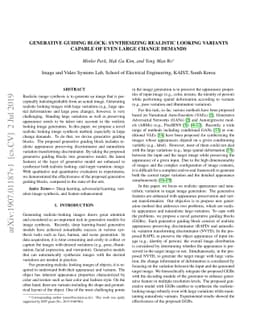 Generative Guiding Block: Synthesizing Realistic Looking Variants
  Capable of Even Large Change Demands