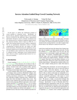 Inverse Attention Guided Deep Crowd Counting Network