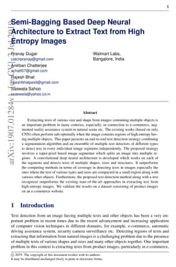 Semi-Bagging Based Deep Neural Architecture to Extract Text from High
  Entropy Images