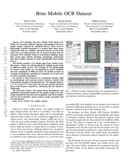 Brno Mobile OCR Dataset