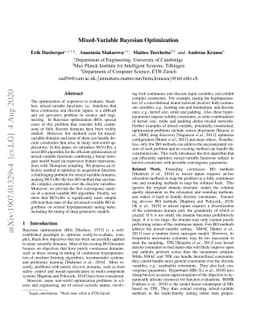 Mixed-Variable Bayesian Optimization