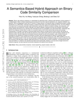 A Semantics-Based Hybrid Approach on Binary Code Similarity Comparison