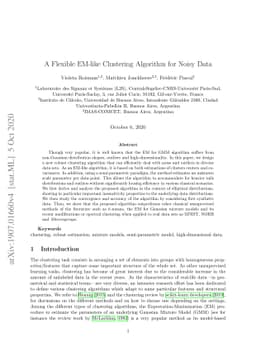 A flexible EM-like clustering algorithm for noisy data