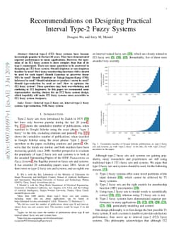 Recommendations on Designing Practical Interval Type-2 Fuzzy Systems