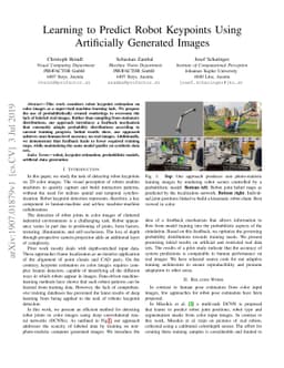 Learning to Predict Robot Keypoints Using Artificially Generated Images