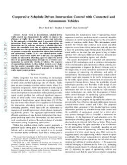 Cooperative Schedule-Driven Intersection Control with Connected and
  Autonomous Vehicles