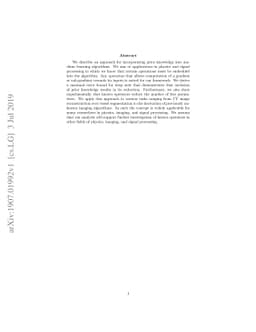 Learning with Known Operators reduces Maximum Training Error Bounds