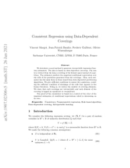 Consistent Regression using Data-Dependent Coverings