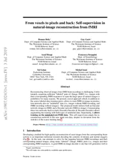 From voxels to pixels and back: Self-supervision in natural-image
  reconstruction from fMRI