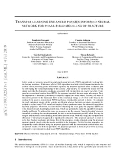 Transfer learning enhanced physics informed neural network for
  phase-field modeling of fracture