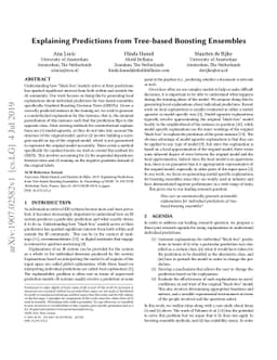 Explaining Predictions from Tree-based Boosting Ensembles