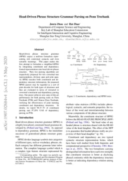 Head-Driven Phrase Structure Grammar Parsing on Penn Treebank
