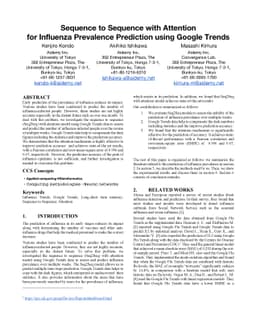 Sequence to Sequence with Attention for Influenza Prevalence Prediction
  using Google Trends