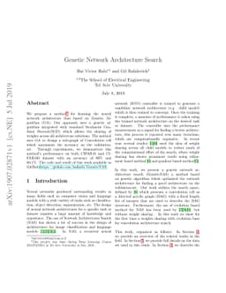 Genetic Network Architecture Search