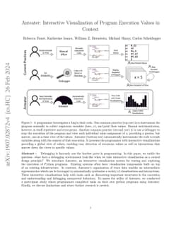 Anteater: Interactive Visualization of Program Execution Values in
  Context