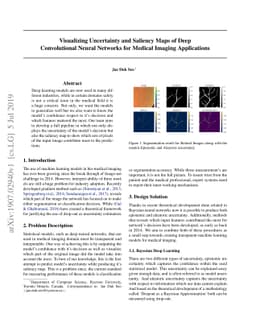 Visualizing Uncertainty and Saliency Maps of Deep Convolutional Neural
  Networks for Medical Imaging Applications