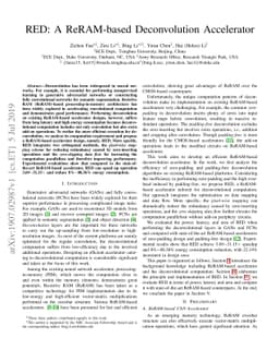 RED: A ReRAM-based Deconvolution Accelerator