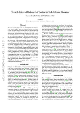 Towards Universal Dialogue Act Tagging for Task-Oriented Dialogues