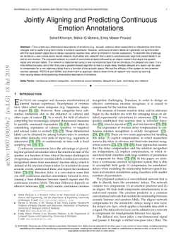 Jointly Aligning and Predicting Continuous Emotion Annotations