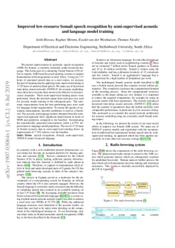 Improved low-resource Somali speech recognition by semi-supervised
  acoustic and language model training