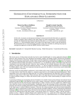 Generative Counterfactual Introspection for Explainable Deep Learning