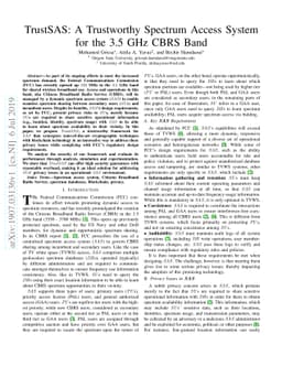 TrustSAS: A Trustworthy Spectrum Access System for the 3.5 GHz CBRS Band