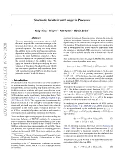 Stochastic Gradient and Langevin Processes