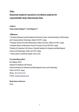 Quantum-inspired canonical correlation analysis for exponentially large
  dimensional data