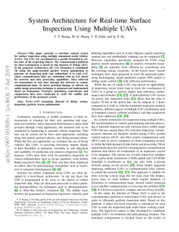 System Architecture for Real-time Surface Inspection Using Multiple UAVs