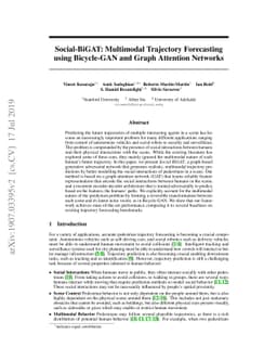 Social-BiGAT: Multimodal Trajectory Forecasting using Bicycle-GAN and
  Graph Attention Networks