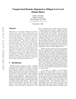 Unsupervised Domain Alignment to Mitigate Low Level Dataset Biases