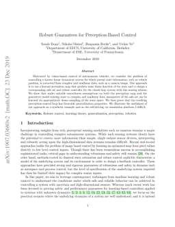 Robust Guarantees for Perception-Based Control