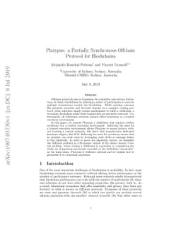 Platypus: a Partially Synchronous Offchain Protocol for Blockchains