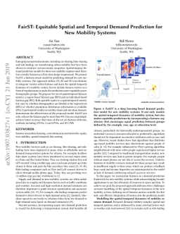 FairST: Equitable Spatial and Temporal Demand Prediction for New
  Mobility Systems
